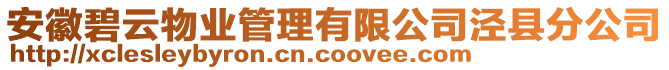 安徽碧云物業(yè)管理有限公司涇縣分公司