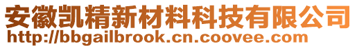 安徽凱精新材料科技有限公司