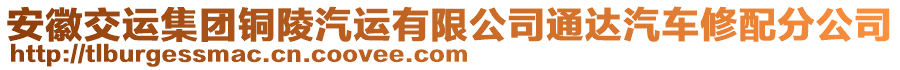 安徽交運(yùn)集團(tuán)銅陵汽運(yùn)有限公司通達(dá)汽車修配分公司