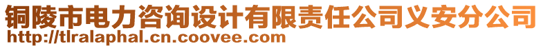 銅陵市電力咨詢(xún)?cè)O(shè)計(jì)有限責(zé)任公司義安分公司