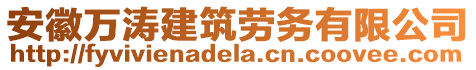 安徽萬濤建筑勞務(wù)有限公司