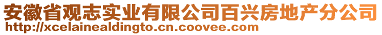 安徽省觀志實(shí)業(yè)有限公司百興房地產(chǎn)分公司