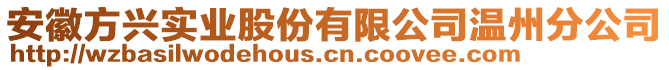 安徽方興實(shí)業(yè)股份有限公司溫州分公司