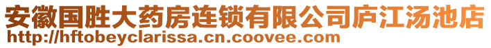 安徽國勝大藥房連鎖有限公司廬江湯池店