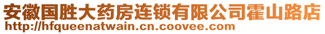 安徽國勝大藥房連鎖有限公司霍山路店