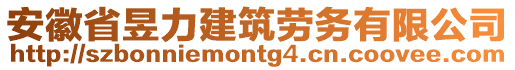 安徽省昱力建筑勞務(wù)有限公司