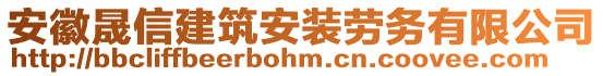 安徽晟信建筑安裝勞務(wù)有限公司