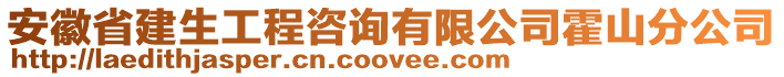 安徽省建生工程咨詢有限公司霍山分公司