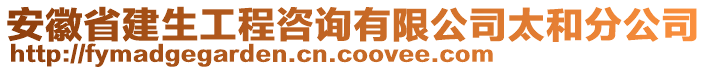 安徽省建生工程咨詢(xún)有限公司太和分公司