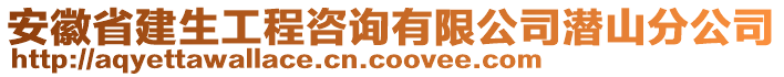 安徽省建生工程咨詢有限公司潛山分公司