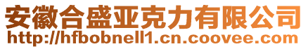 安徽合盛亞克力有限公司