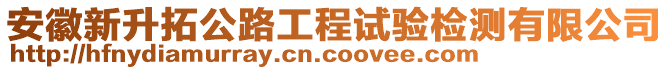 安徽新升拓公路工程試驗檢測有限公司