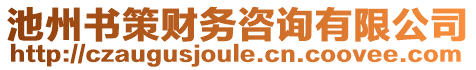 池州書策財務咨詢有限公司