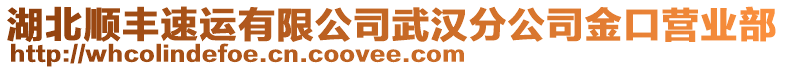湖北順豐速運有限公司武漢分公司金口營業部