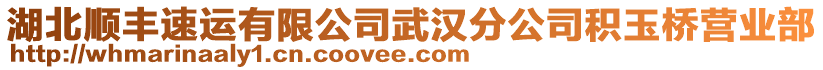 湖北順豐速運有限公司武漢分公司積玉橋營業部