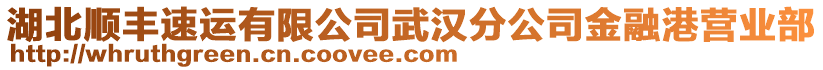 湖北順豐速運(yùn)有限公司武漢分公司金融港營(yíng)業(yè)部