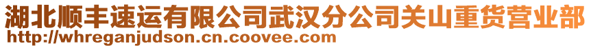 湖北順豐速運(yùn)有限公司武漢分公司關(guān)山重貨營業(yè)部