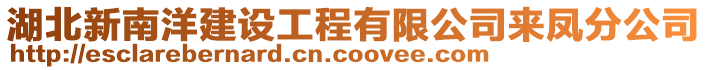 湖北新南洋建設工程有限公司來鳳分公司