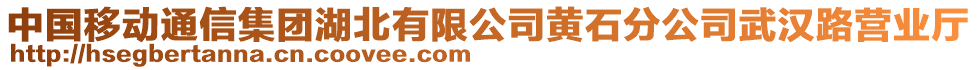 中國(guó)移動(dòng)通信集團(tuán)湖北有限公司黃石分公司武漢路營(yíng)業(yè)廳