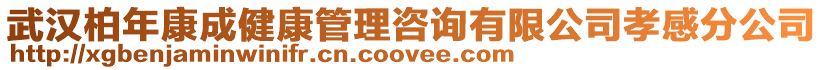 武漢柏年康成健康管理咨詢有限公司孝感分公司