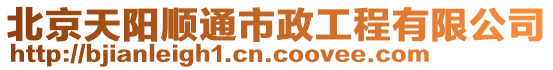 北京天陽順通市政工程有限公司