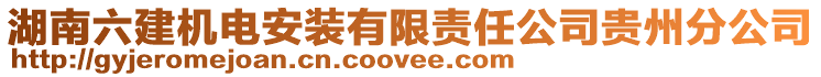 湖南六建機電安裝有限責任公司貴州分公司