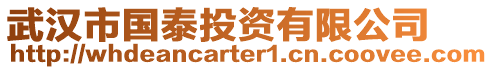 武漢市國泰投資有限公司