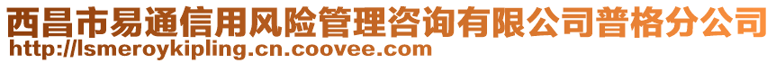 西昌市易通信用風(fēng)險管理咨詢有限公司普格分公司