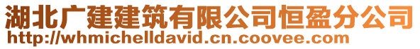 湖北廣建建筑有限公司恒盈分公司