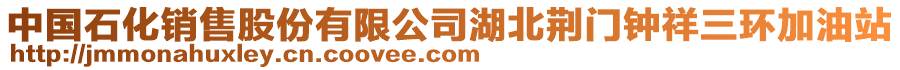 中國(guó)石化銷售股份有限公司湖北荊門鐘祥三環(huán)加油站