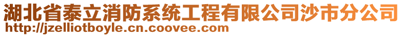 湖北省泰立消防系統(tǒng)工程有限公司沙市分公司