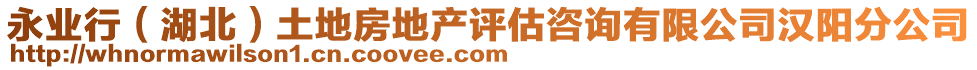永業行(湖北)土地房地產評估咨詢有限公司漢陽分公司
