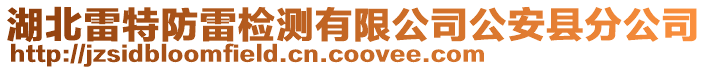 湖北雷特防雷檢測有限公司公安縣分公司