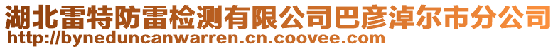 湖北雷特防雷檢測有限公司巴彥淖爾市分公司