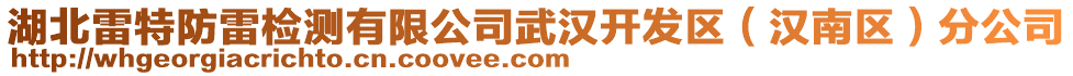 湖北雷特防雷檢測(cè)有限公司武漢開(kāi)發(fā)區(qū)（漢南區(qū)）分公司