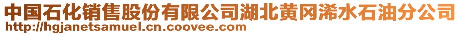 中國(guó)石化銷(xiāo)售股份有限公司湖北黃岡浠水石油分公司