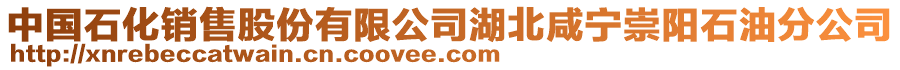 中國石化銷售股份有限公司湖北咸寧崇陽石油分公司