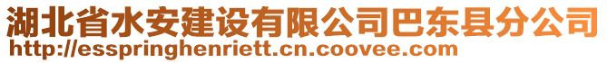 湖北省水安建設(shè)有限公司巴東縣分公司