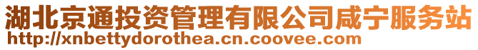 湖北京通投資管理有限公司咸寧服務站
