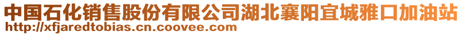 中國石化銷售股份有限公司湖北襄陽宜城雅口加油站