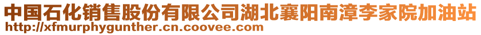 中國石化銷售股份有限公司湖北襄陽南漳李家院加油站