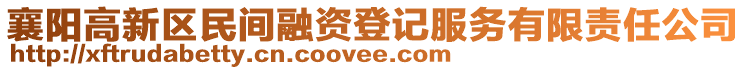襄陽(yáng)高新區(qū)民間融資登記服務(wù)有限責(zé)任公司