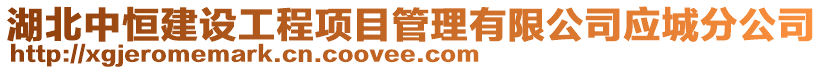 湖北中恒建設(shè)工程項(xiàng)目管理有限公司應(yīng)城分公司