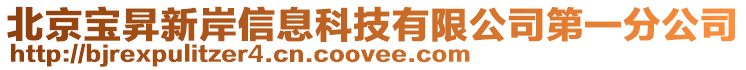 北京寶昇新岸信息科技有限公司第一分公司