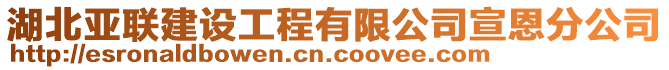 湖北亞聯(lián)建設工程有限公司宣恩分公司