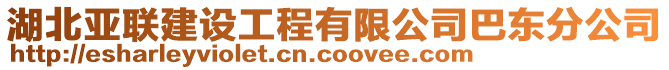 湖北亞聯(lián)建設(shè)工程有限公司巴東分公司