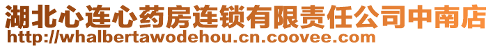 湖北心連心藥房連鎖有限責(zé)任公司中南店