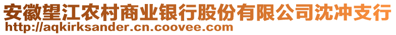 安徽望江農(nóng)村商業(yè)銀行股份有限公司沈沖支行