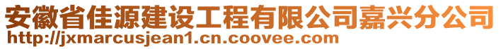 安徽省佳源建設(shè)工程有限公司嘉興分公司