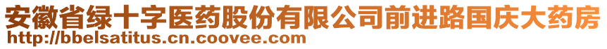 安徽省綠十字醫(yī)藥股份有限公司前進路國慶大藥房